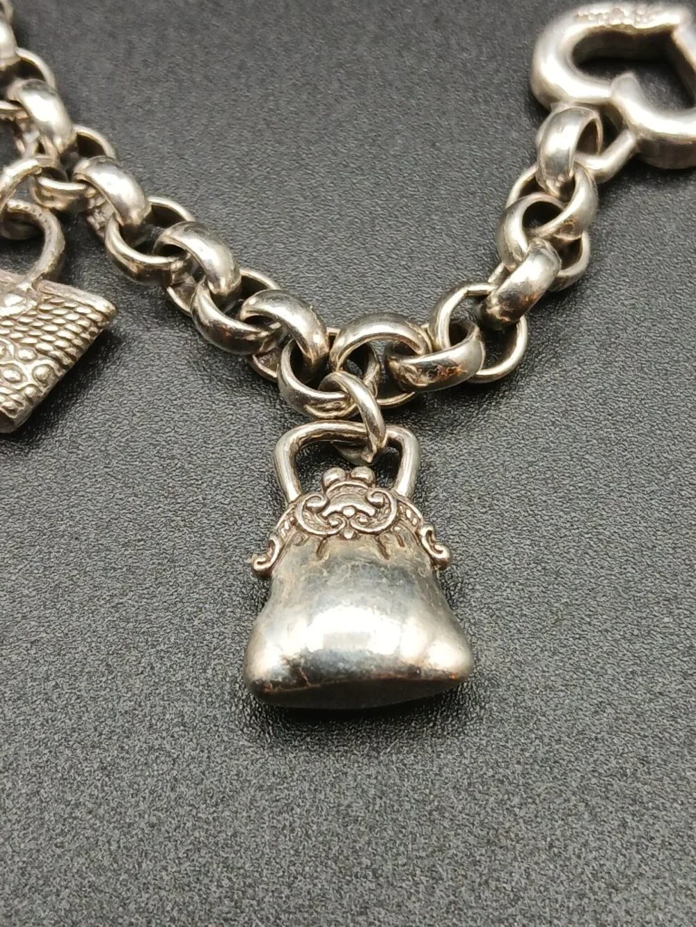 Vintage Brighton Purse Lover / Handbag Charm Bracelet 8